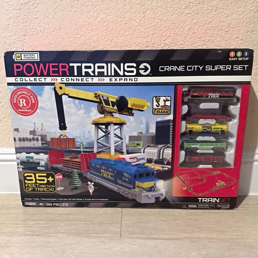 Radio Shack Exclusive Power Trains Crane City HO Starter Train Set